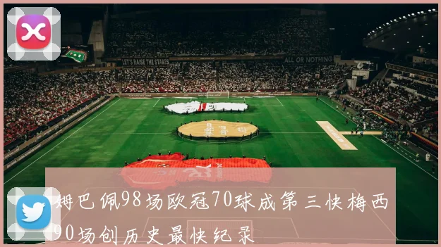 姆巴佩98场欧冠70球成第三快梅西90场创历史最快纪录
